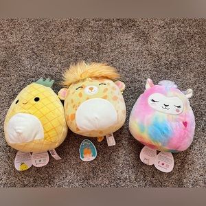Bundle of Three 8-9 Inch Squishmallows : Maui, Leslie, and Lexie